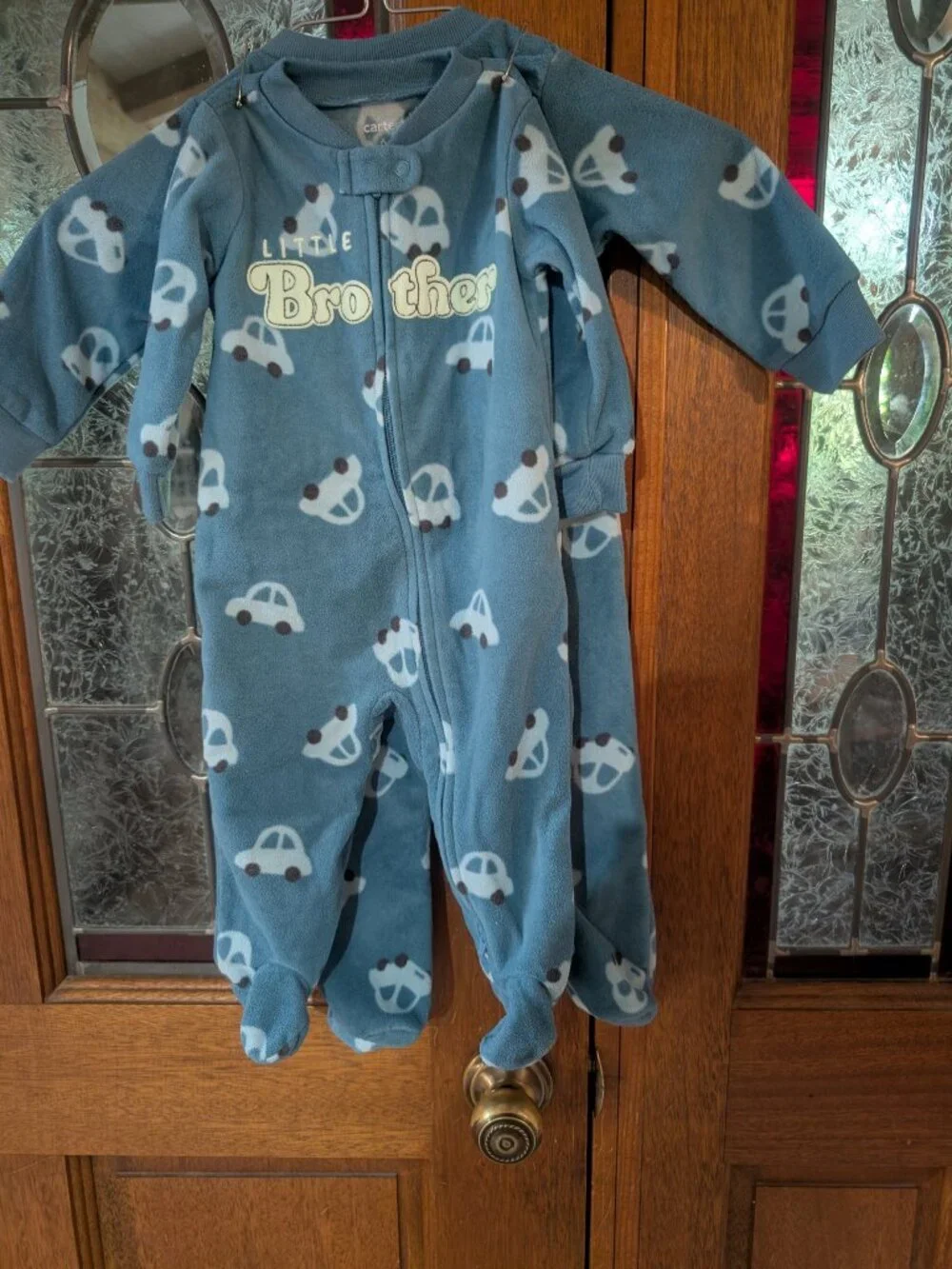 Carter's Fleece Zip-Up Sleep & Play Pajamas, size 6 & 9 months; qty 2 NWOT